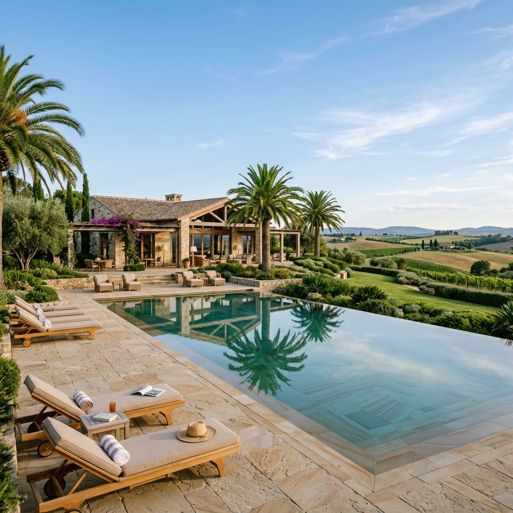 Planned clubhouse and swimming pool at SBM Farmlands